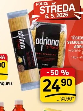 TĚSTOVINY SEMOLINOVÉ ADRIANA